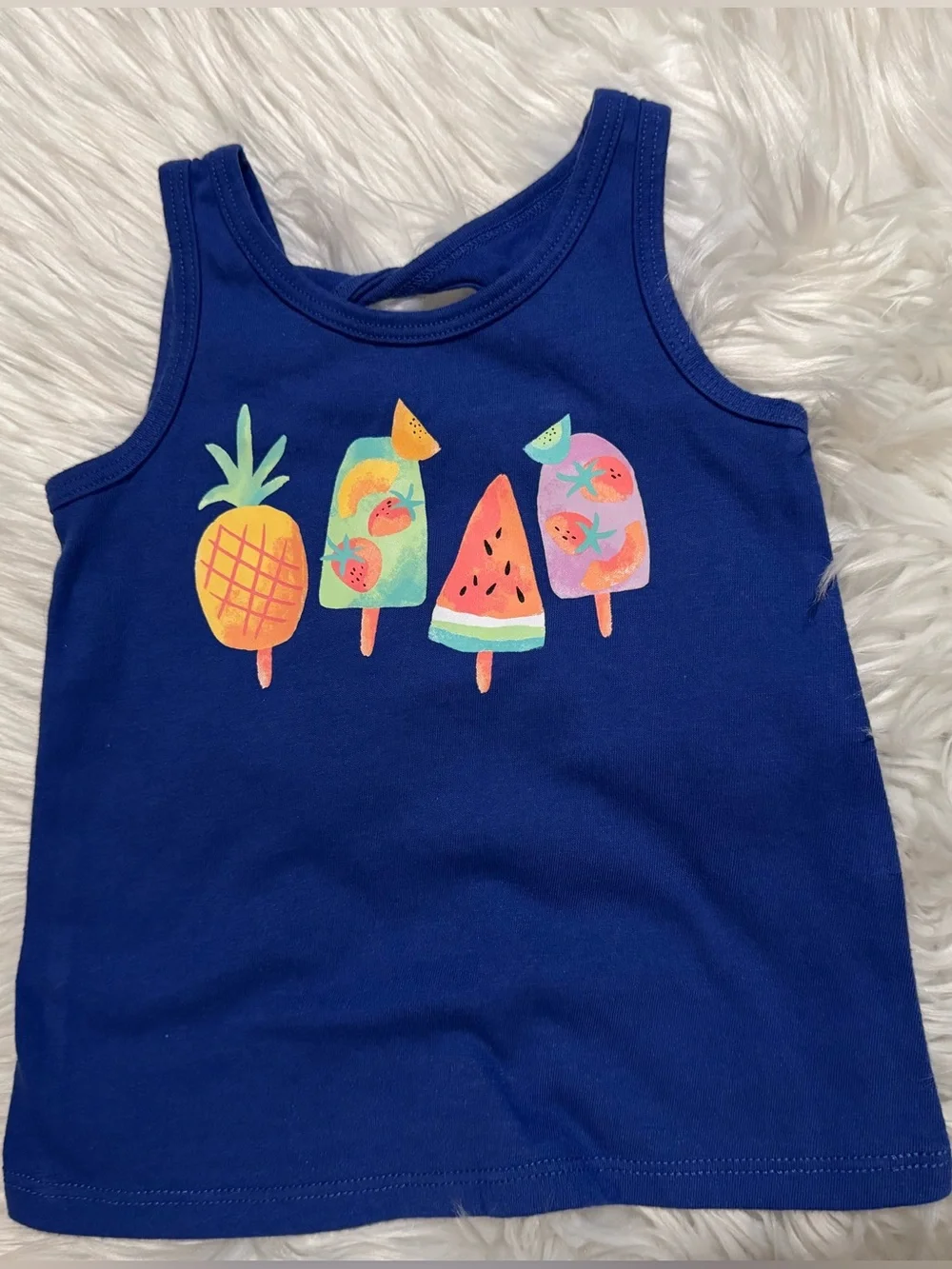Jumping Beans Girls 18M 2 Piece Tank Top Shorts Set Fruit Popsicle Summer Outfit